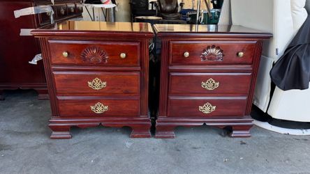 Matching Cherry Nightstands (2) — $40