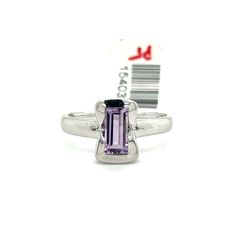 925 Sterling Silver Gemstone Ring Amethyst Size 9 2.90grams 154032 3