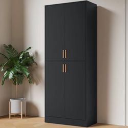 71" Tall Kitchen Pantry Storage Cabinet, Freestanding Cupboard Cabinet with Doors and Adjustable Shelves for Dining Room, Living Room, Laundry, Bathro