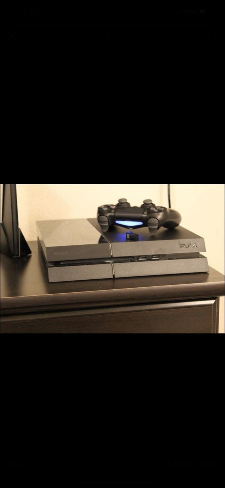 PS4 with controller