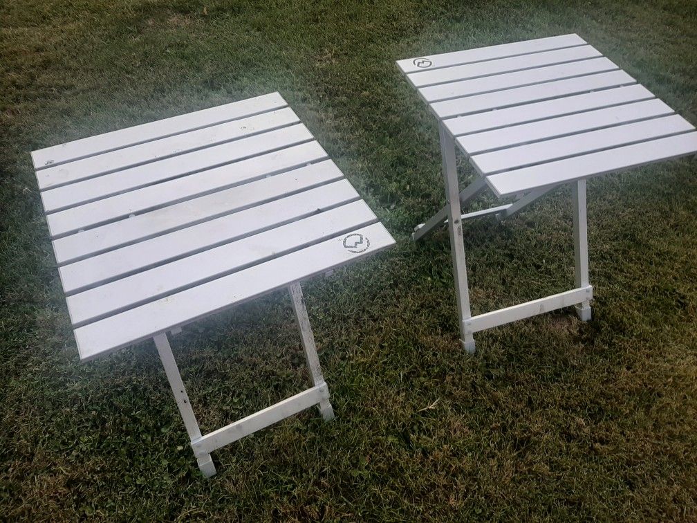 Two Aluminum Folding Tables