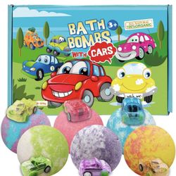 6 Bath Bombs with Shopkin Toys