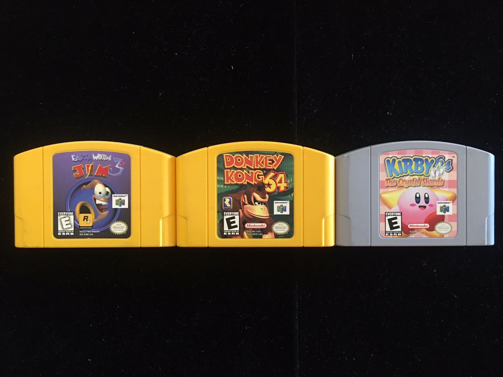 Nintendo 64 N64 Game Lot of 3 (Earthworm Jim 3D Donkey Kong64 Kirby64)
