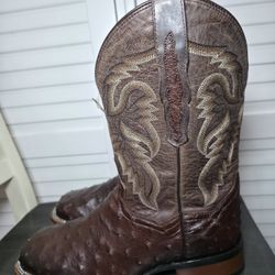 Dan Post Alamosa Ostrich Cowboy Certified Boots DP3875 Men's Size 9 EW