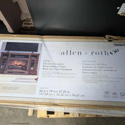 66in Electric Fireplace Entertainment Table