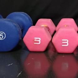 Assorted Neoprene Dumbbell Set - Great Condition