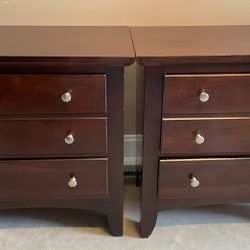 2 Mahogany Bedroom End Tables