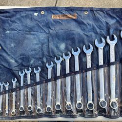 Wright Tool 14pc SAE 12 Point Combination Wrench Set