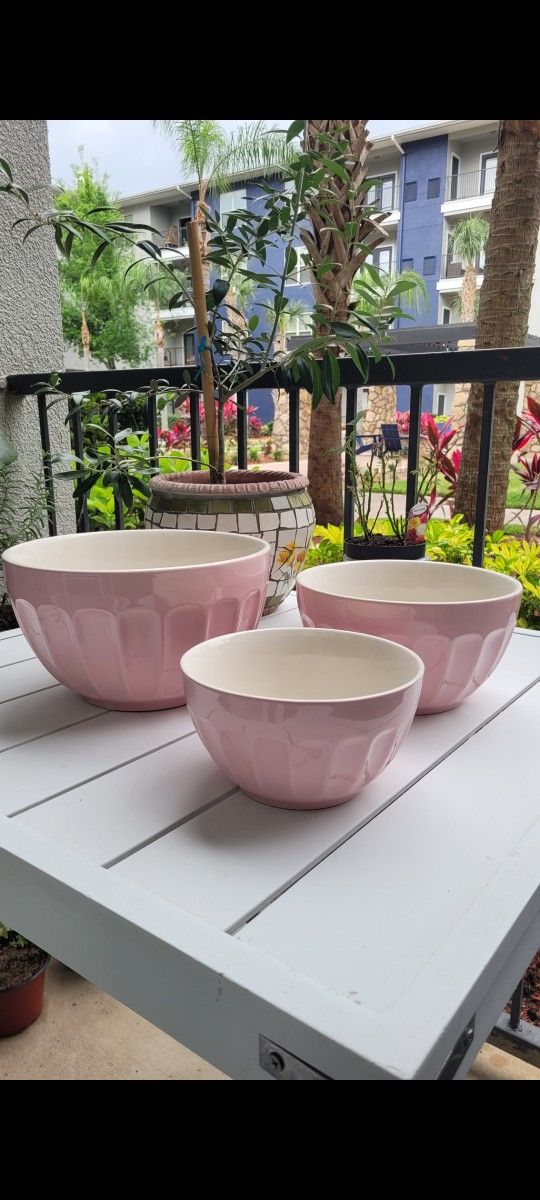 William-Sonoma Pink Bowls