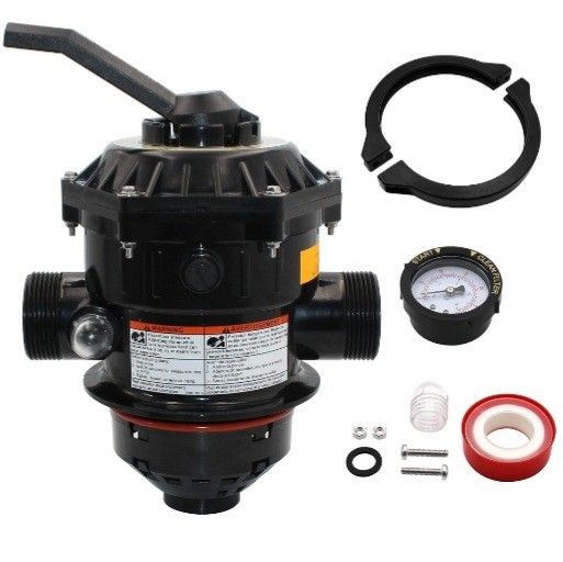 262506 1-1/2"Inch 6-Way Clamp Style Valve Compatible with Pool & Spa Sand Filter