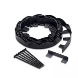 Vigoro Black Scalloped Polyethylene 20 x 2.25 No Dig Edging Flexible Durable