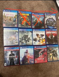 PS4 Games 10$ Each