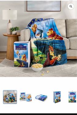 Disney The Lion King Throw Blanket and VHS Box Set