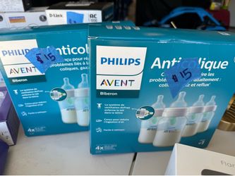 Philips Avent Anti-Colic Bottles with AirFree Vent - Clear - 9oz/3pk: BPA-Free, Silicone Nipple, Medium Flow