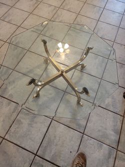 glass top coffee table
