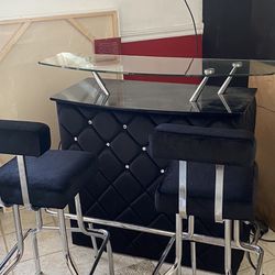 Mini Bar With Two Bar Chairs