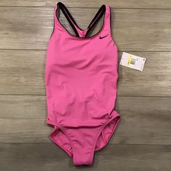 NWT~~Nike~~Size Small~Women’s HOT PINK~Hydrastrong Solid Fastback One-Piece Swimsuit~Bathing Suit