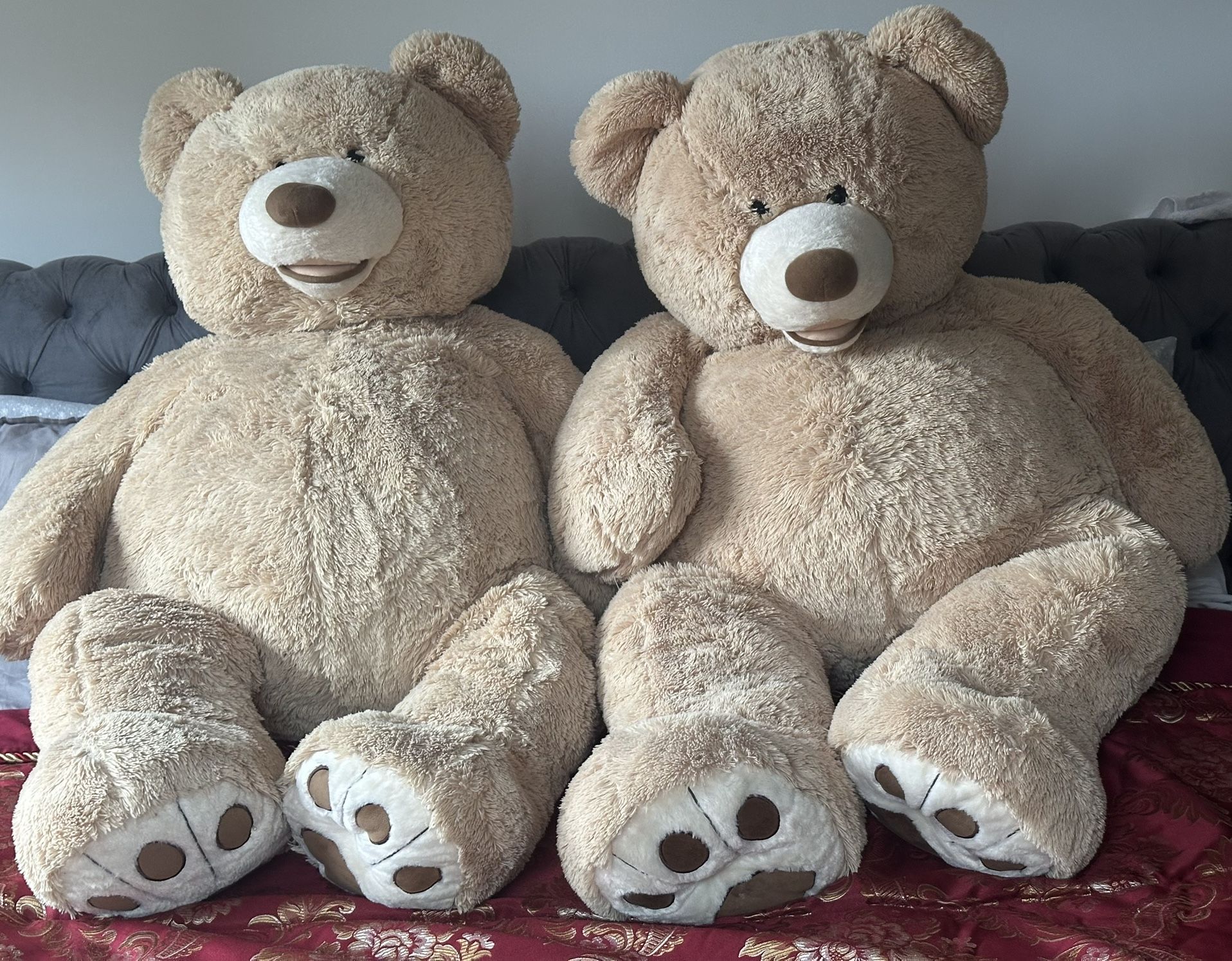 Hugfun Teddy Bear Life Size 53 Inches Giant Stuffed Animal Golden Brown Tan Extra Large Plush