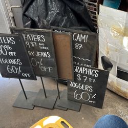 (4)Metal Base With Chalkboard/ (4)Base De Metal Con Pizarron