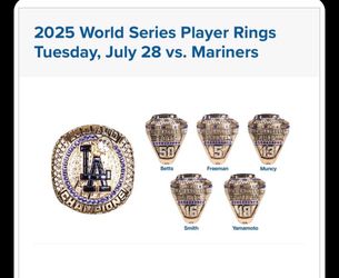 7/28 Dodgers vs Mariners - World Series Ring giveaway