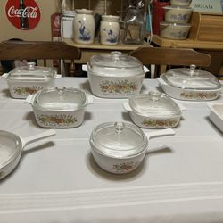 Vintage Corning Ware Spice Of  Life 15 Piece Cookware Set 