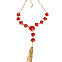 Red Tassel Necklace