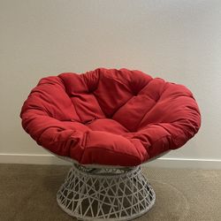 OSP Furnishings Wicker Papasan Chair With 360 Swivel