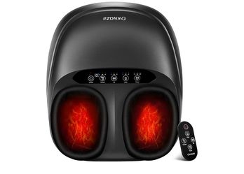 KNQZE Shiatsu Foot Massager with Heat, Compression, Deep Kneading Foot Massage for Plantar Fasciitis Relief, Remote Control, Multi Massage Modes, Auto