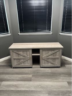 TV Stand for TVS up to 65” Console Table with Litter Box Enclosures for 2 Boxes