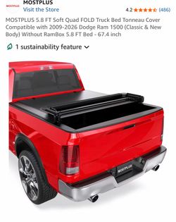 Most plus 5.8 FT Soft Quad FOLD Truck Bed Tonneau Cover