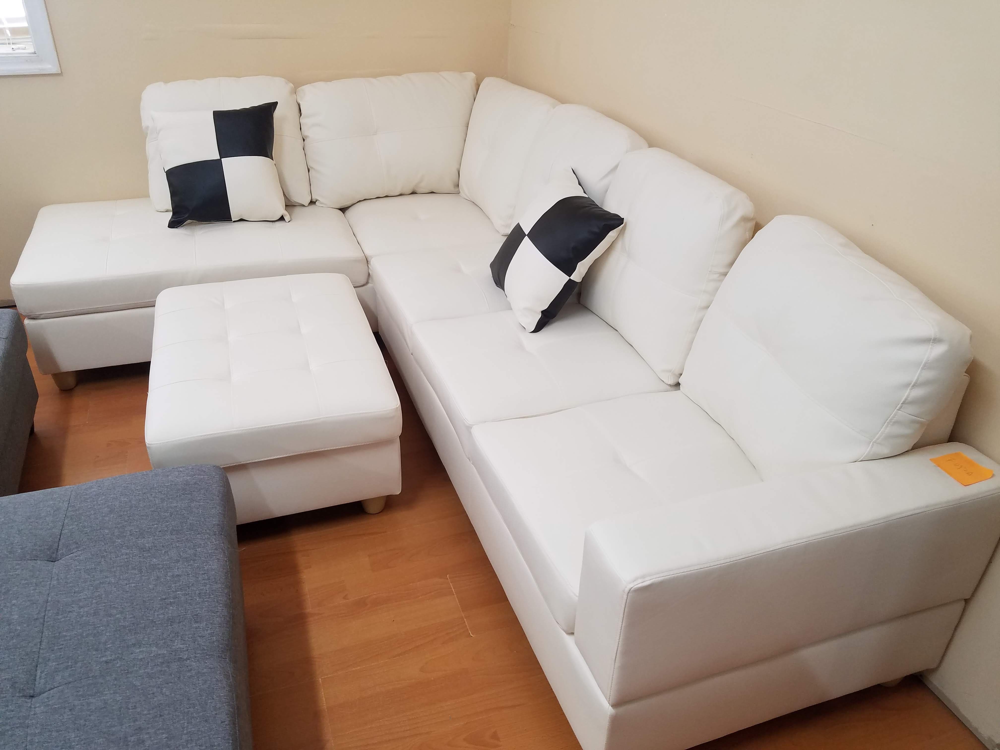  🔥new Box  🔥white Sectional Set 🔥financing 