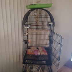  Very Large Bird Cage With Everything Included 