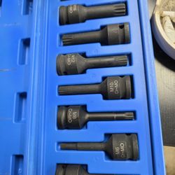 10Piece Impact Torx Star Bit Socket Set 1/2"  Drive M5 M6 M8 M10 M12 M14 M16 M18