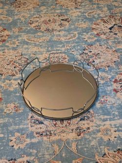 MAYEERTY 18-inch Vintage Silver Decorative Mirror Tray