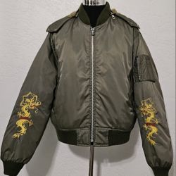 1977 KOREA Dragon Jacket DORIM USA Army Coat Gift Mens Size XL Vintage 70s RARE