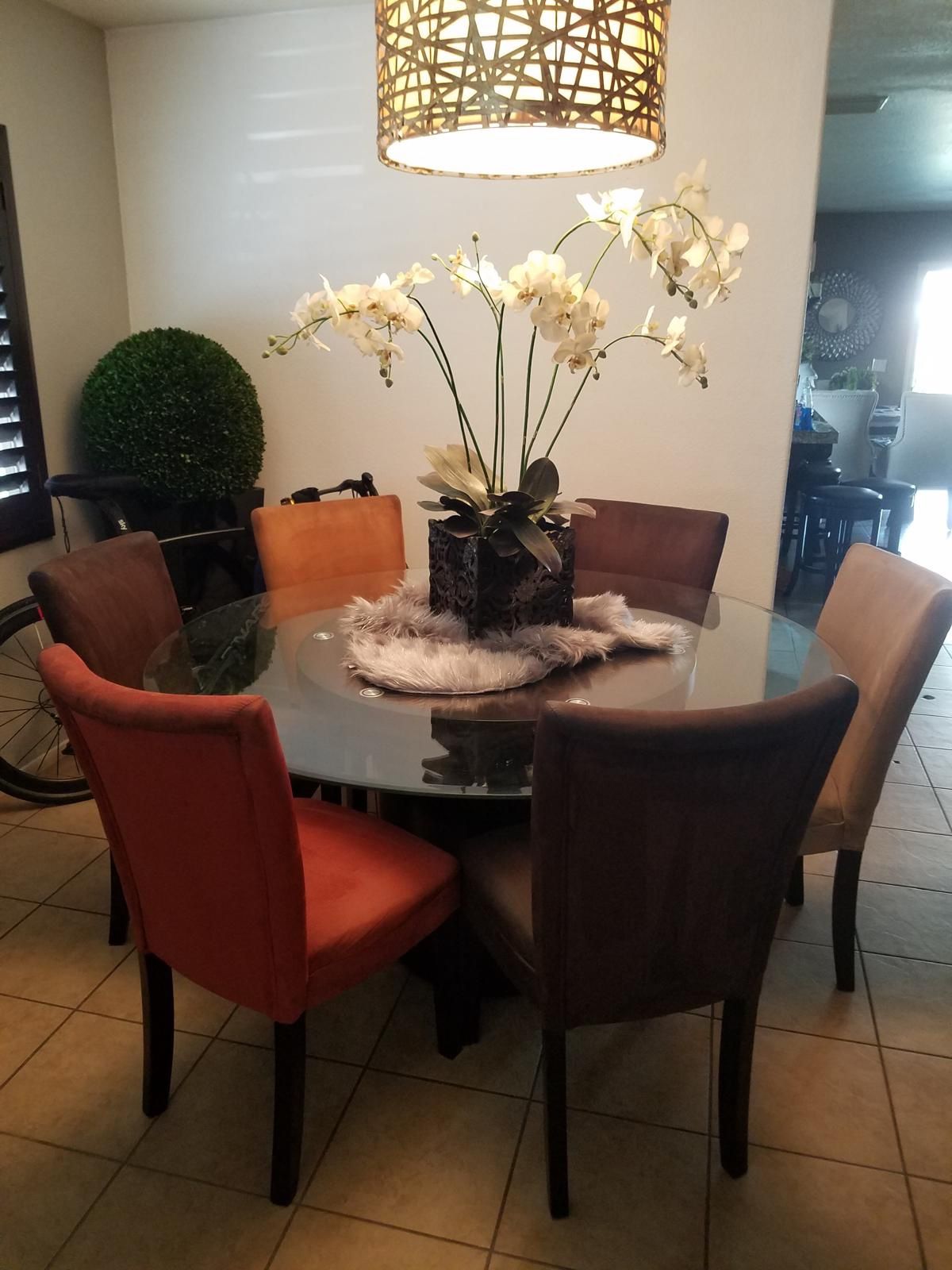 Dinning Glass Table With Chairs
