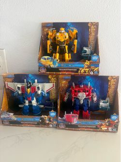 Transformers  Rise of the Beast Spark Charger Optimus Prime - Bumblebee—Starscream  Action Figures lot of 3 - open to offers -