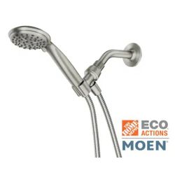 MOEN
Attune 6-Spray Patterns Single Wall Mount 4 in. Handheld Shower Head in Spot Resist Brushed Nickel