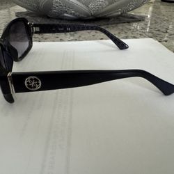 Guess GU7410 Sunglasses - Shiny Blue Frame, Smoke Mirror Lenses, 55 mm Lens Diameter GU(contact info removed)0C