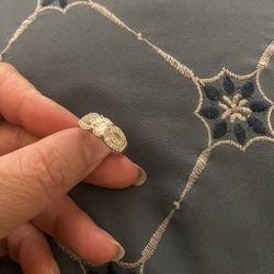 Real 925 Sterling Silver Bridal Ring Size 7