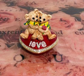 Teddy Bear Love Trinket Box❤️Like New
