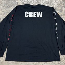 Gildan Cimorelli Long Sleeve T-Shirt On Tour Crew Black Men's Size XL