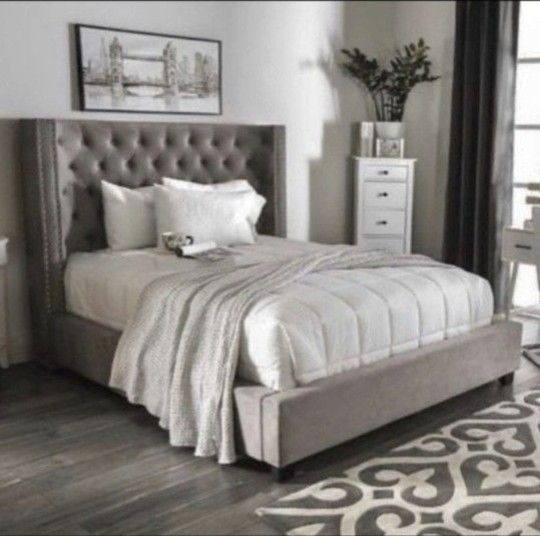 Queen Bed Frame With Mattress