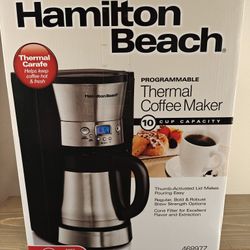 "NEW" HAMILTON BEACH "THERMAL COFFEE MAKER"!!!  🏖️ SUMMER 🌞
