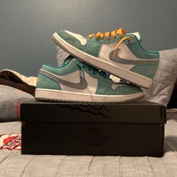 Air Jordan 1 Low She New Emrald Taxi White