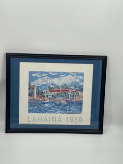 LAHAINA 1989  Paint By Joyce Schaunaman