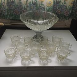 Antique Punch Bowl Set