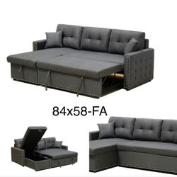 $299 Sectional Pull Out Bed Reversible With Storage 