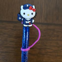 LA Dodgers Hello Kitty Stanley Straw Topper 