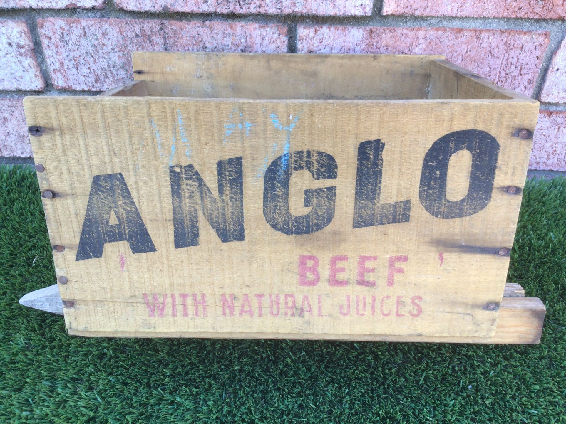 Vintage Anglo Beef Crate